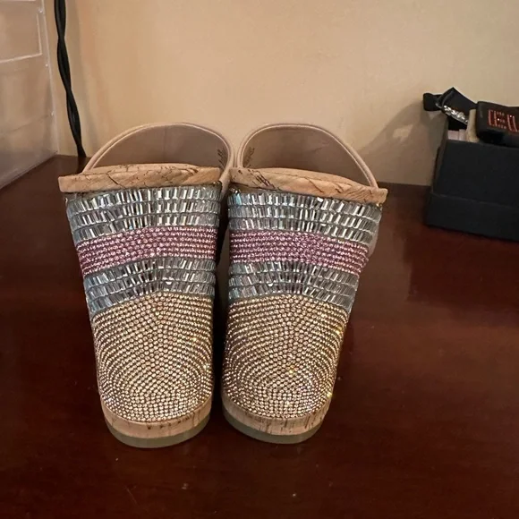 Brand new!! Wedge sandal with beading from INC - Picture 4 of 6